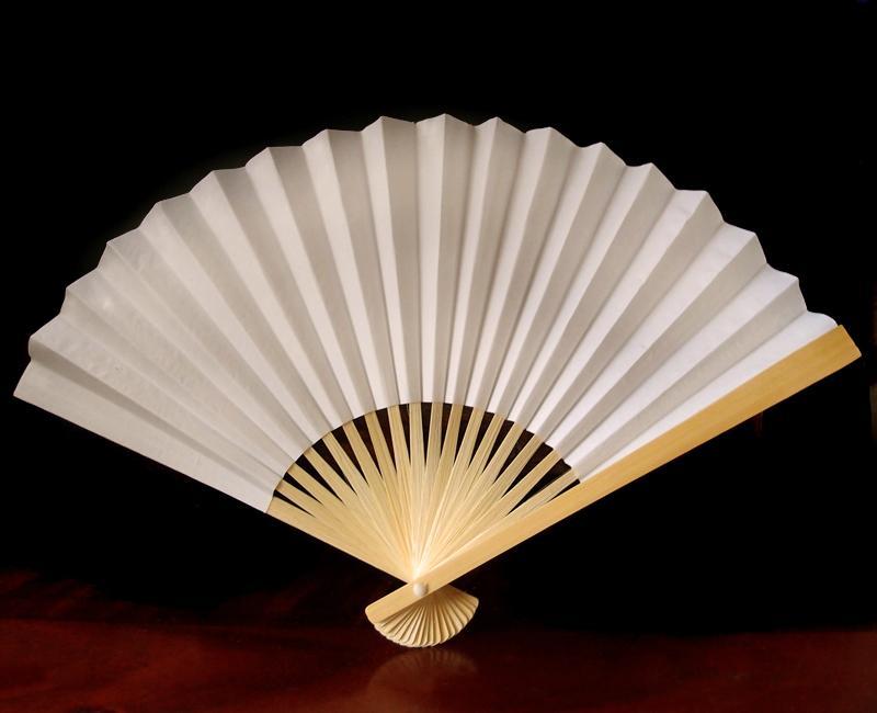 9&quot; Beige / Ivory Premium Paper Hand Fans, Paper Stock w/ Organza Bag (Combo 10 PACK) - PaperLanternStore.com - Paper Lanterns, Decor, Party Lights &amp; More