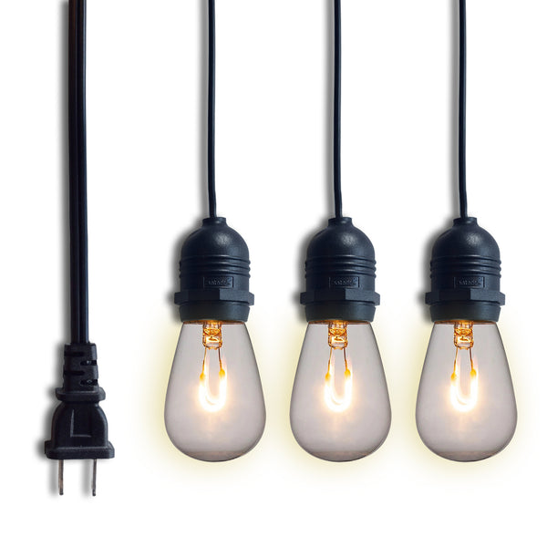 Triple Socket Black Weatherproof Outdoor Pendant Light Lamp Cord for L