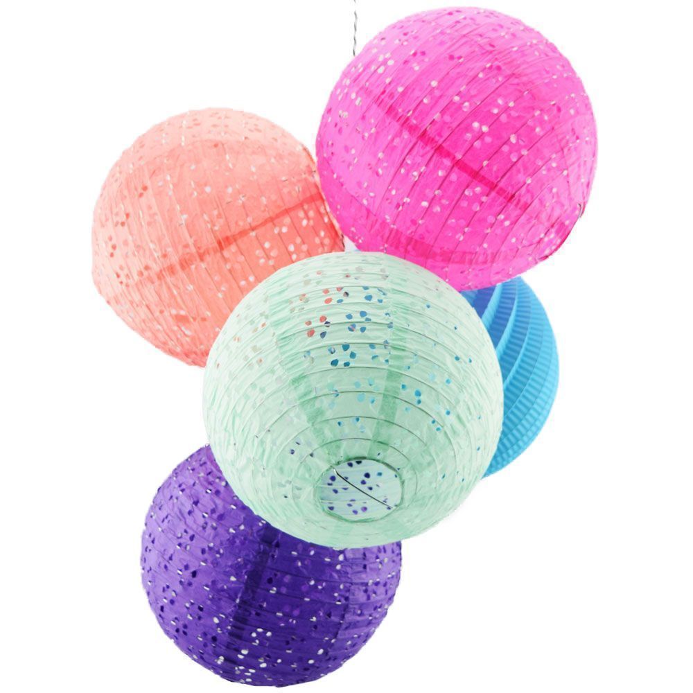 20&quot; Round Eyelet Lace Look Paper Lantern - White - PaperLanternStore.com - Paper Lanterns, Decor, Party Lights &amp; More