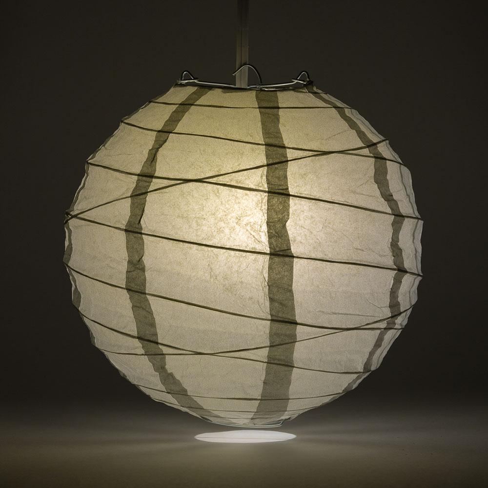 5 PACK | 12"  Silver Crisscross Ribbing, Hanging Paper Lanterns - PaperLanternStore.com - Paper Lanterns, Decor, Party Lights & More