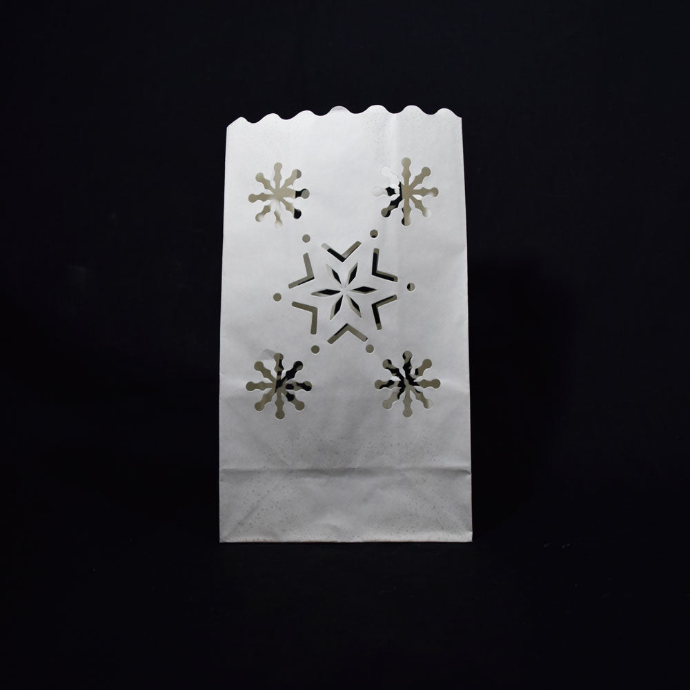 Multiple Snowflake Paper Luminaries / Luminary Lantern Bags Path Lighting (10 PACK) - PaperLanternStore.com - Paper Lanterns, Decor, Party Lights & More