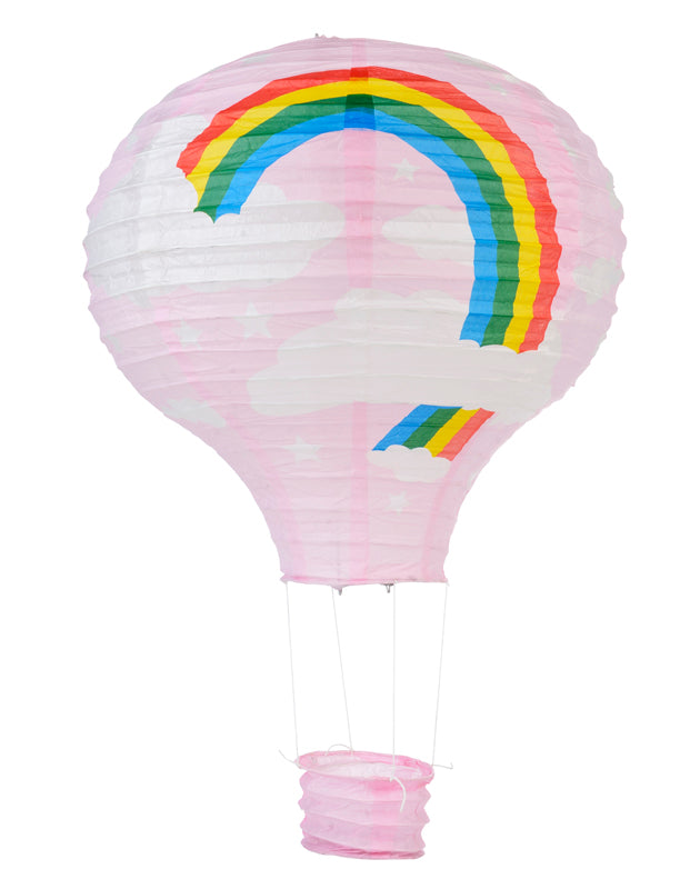 Pink Rainbow Hot Air Balloon Paper Lantern - PaperLanternStore.com - Paper Lanterns, Decor, Party Lights &amp; More