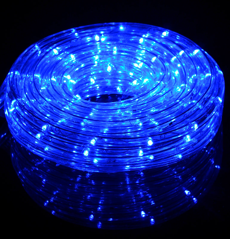Blue Outdoor LED Fairy String Rope Light, 33 FT, Clear Tube, AC Plug-In - PaperLanternStore.com - Paper Lanterns, Decor, Party Lights &amp; More