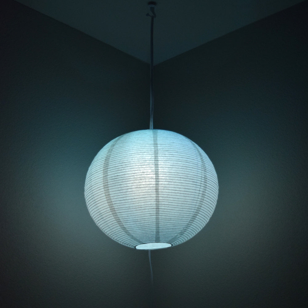 Fine Line Premium Paper Lantern Pendant Light Cord Kit with G50 Blue LED Bulb