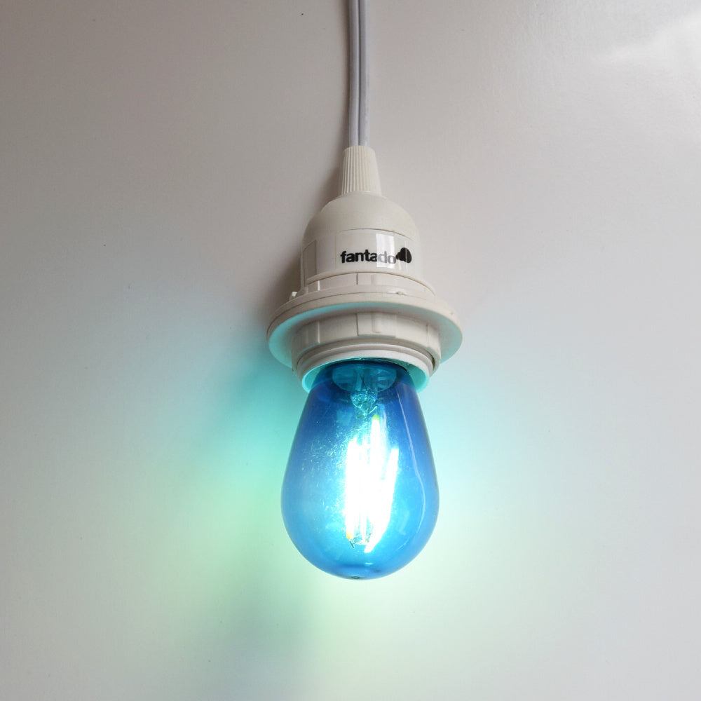 Blue LED Filament S14 Shatterproof Energy Saving Color Light Bulb, Dimmable, 2W,  E26 Medium Base