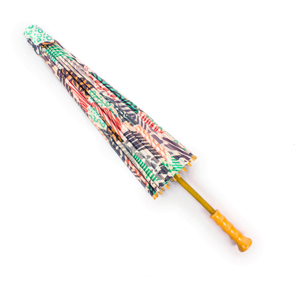 32&quot; Bohemian In the Rough Pattern Premium Paper Parasol Umbrella - PaperLanternStore.com - Paper Lanterns, Decor, Party Lights &amp; More