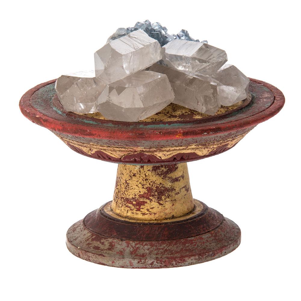 Wooden Pedestal - Red and Gold - PaperLanternStore.com - Paper Lanterns, Decor, Party Lights &amp; More