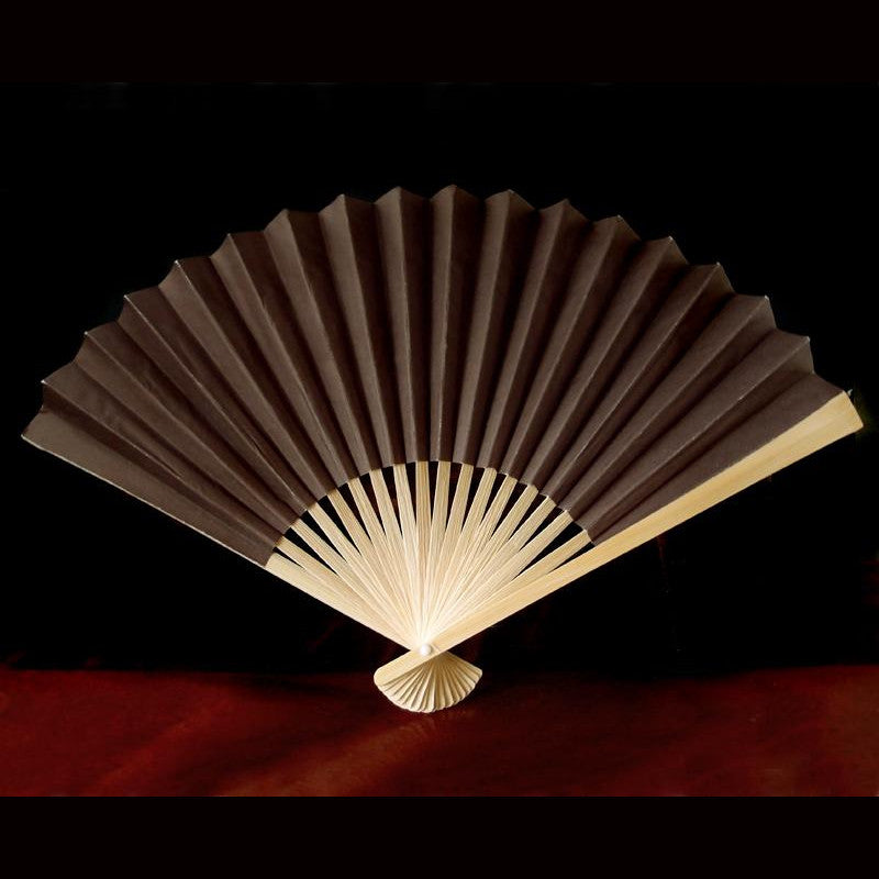 9&quot; Brown Paper Hand Fans for Weddings (10 PACK) - PaperLanternStore.com - Paper Lanterns, Decor, Party Lights &amp; More