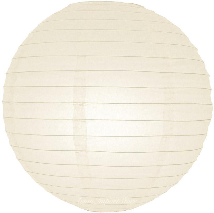 MoonBright 12&quot; Beige Paper Lanterns with Budget Friendly OmniDisk LED Lights (12-PACK Combo Kit) - PaperLanternStore.com - Paper Lanterns, Decor, Party Lights &amp; More