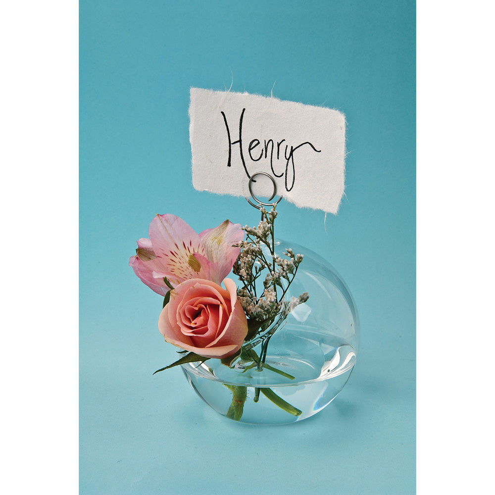 3&quot; Clear Glass Ball Vase and Placecard Holder - PaperLanternStore.com - Paper Lanterns, Decor, Party Lights &amp; More