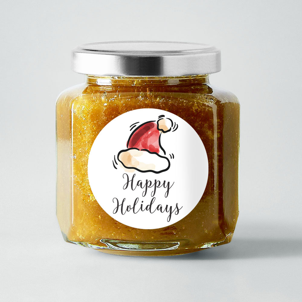 1.5 Inch Circle Personalized Holiday and Christmas Present Stickers Tags and Envelope Seals (Pre-Set Designed, 24 Labels) - PaperLanternStore.com - Paper Lanterns, Decor, Party Lights & More
