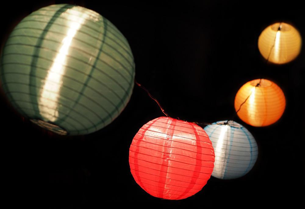 10&quot; Cinco de Mayo / Fiesta Shimmering Nylon Lantern String Light for Parties, Birthdays and any occasion (31 FT) - PaperLanternStore.com - Paper Lanterns, Decor, Party Lights &amp; More