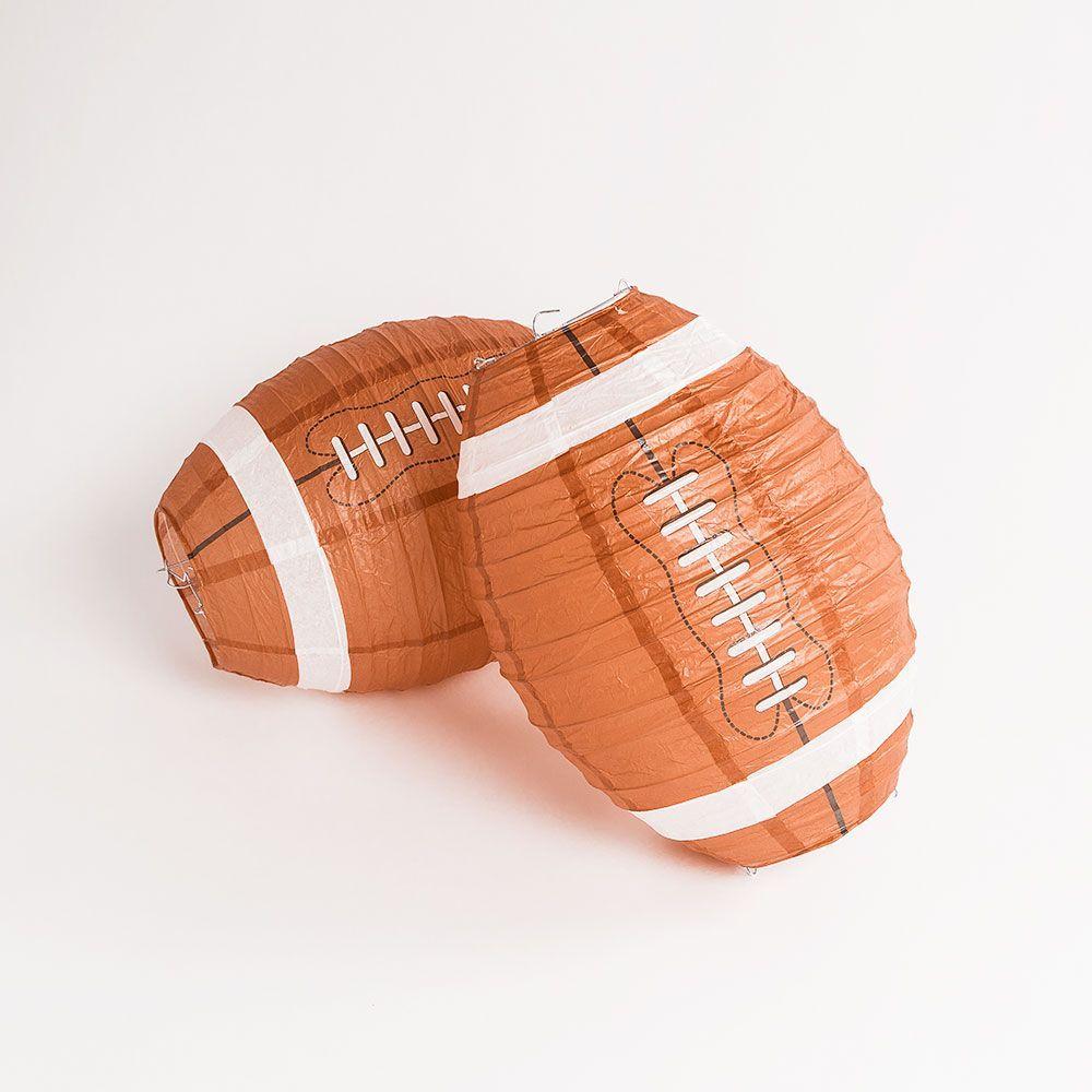 Cleveland Pro Football Paper Lanterns 6pc Combo Tailgating Party Pack (Brown/Orange) - by PaperLanternStore.com - Paper Lanterns, Decor, Party Lights & More