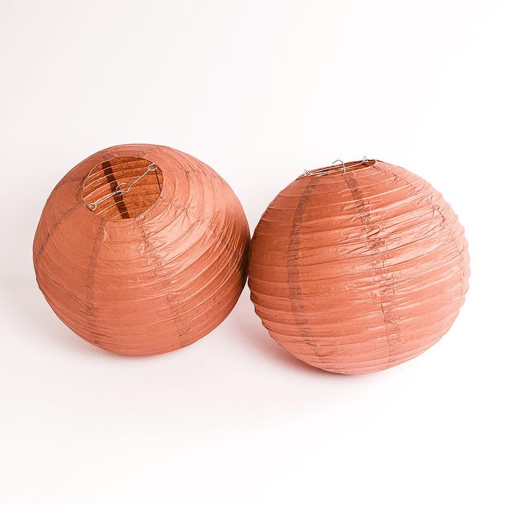 Cleveland Pro Football Paper Lanterns 6pc Combo Tailgating Party Pack (Brown/Orange) - by PaperLanternStore.com - Paper Lanterns, Decor, Party Lights &amp; More