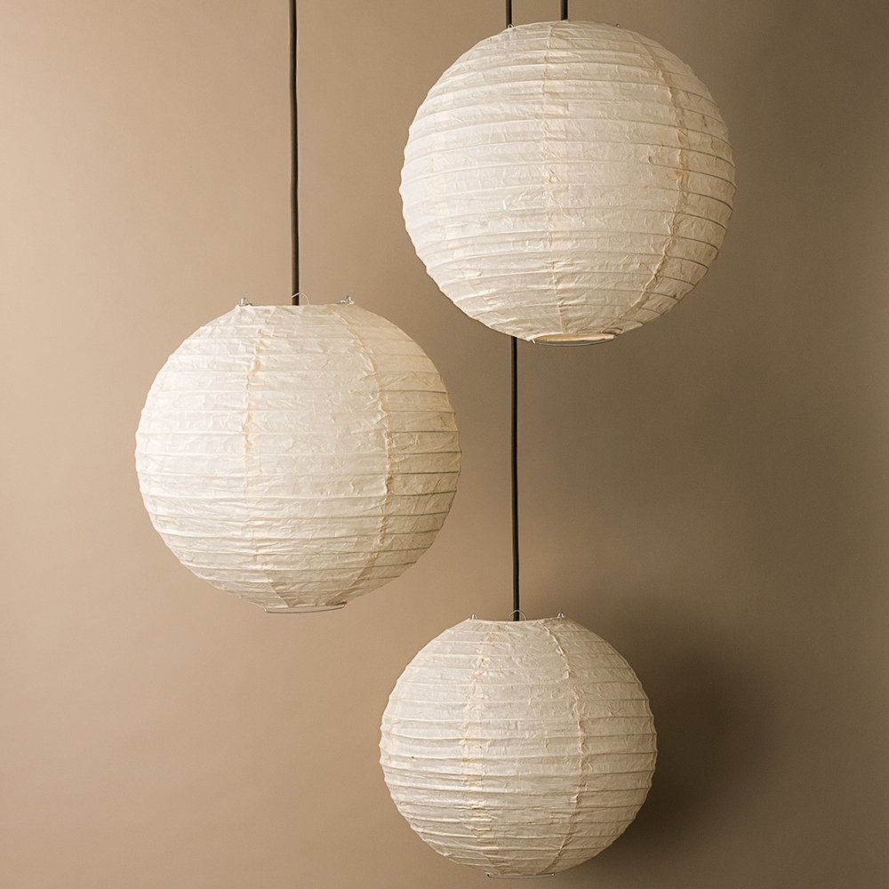 BULK PACK (3) 12" Cloud Dragon Japanese Kozo Unryu Fibrous Paper Lantern Shade, Hanging Decoration - PaperLanternStore.com - Paper Lanterns, Decor, Party Lights & More