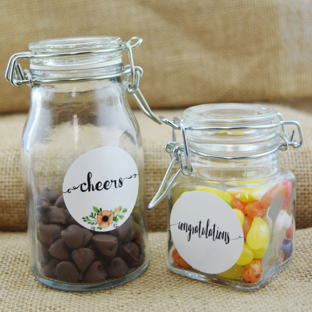 2.5 Inch Congratulations Themed Circle Label Stickers for Party Favors &amp; Invitations (Pre-Set Designed, 24 Labels) - PaperLanternStore.com - Paper Lanterns, Decor, Party Lights &amp; More