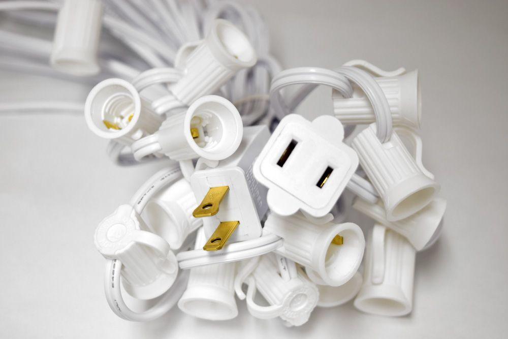 12&quot; Wedding Paper Lantern String Light Decoration COMBO Kit (21 FT, EXPANDABLE, White Cord)