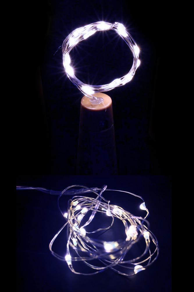3 Ft 20 Super Bright Cool White LED Battery Operated Wine Bottle lights With Cork DIY Fairy String Light For Home Wedding Party Decoration