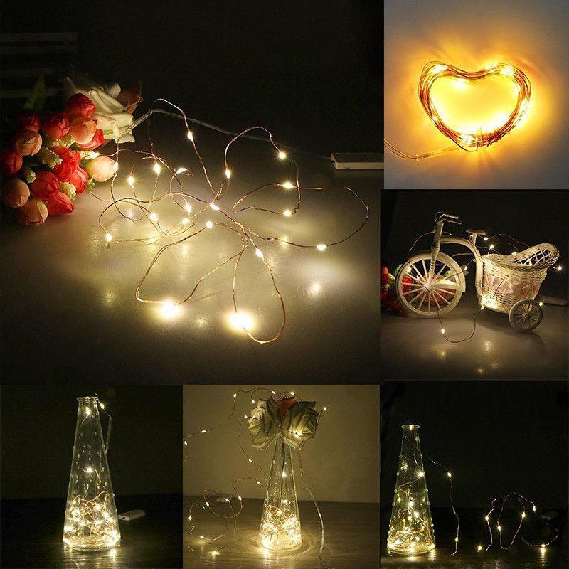 3 Ft 20 Super Bright Warm White LED Battery Operated Wine Bottle lights With Cork DIY Fairy String Light For Home Wedding Party Decoration