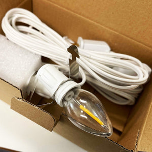 Star Lantern White Mini Socket Pendant Light Lamp Cord, E12 Base, Switch, 11 Ft - Electrical Swag Light Kit
