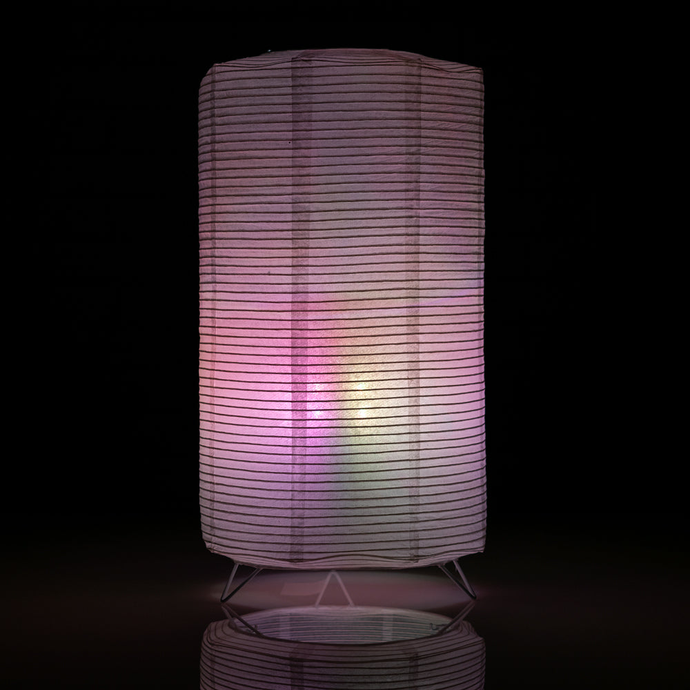 Cylinder Fine Line Color-Changing LED Table Top Lantern Lamp Light KIT w/ Remote, Omni360 Battery Powered - PaperLanternStore.com - Paper Lanterns, Decor, Party Lights &amp; More