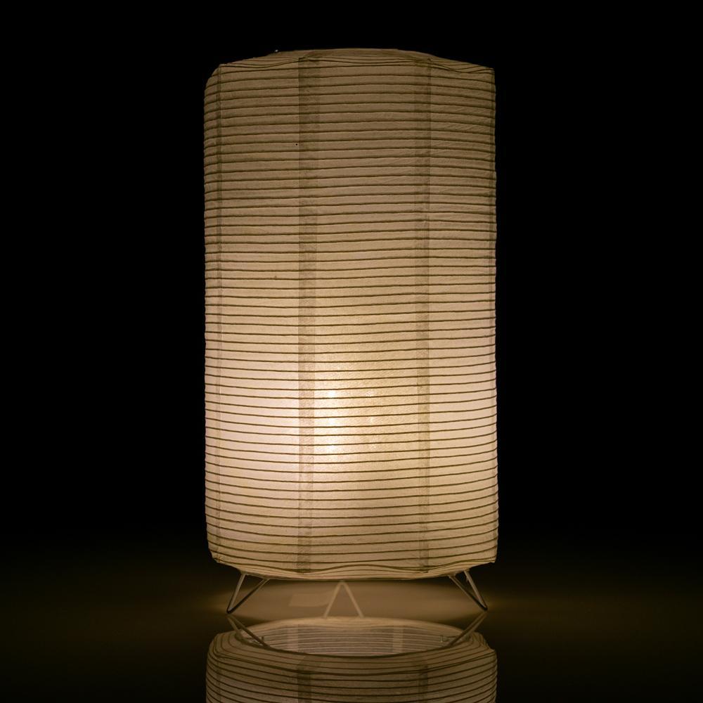 Cylinder Fine Line Warm White LED Table Top Lantern Lamp Light KIT w/ Remote, Omni360 Battery Powered - PaperLanternStore.com - Paper Lanterns, Decor, Party Lights & More