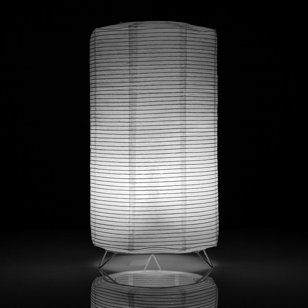 Cylinder Fine Line Cool White LED Table Top Lantern Lamp Light KIT w/ Remote, Omni360 Battery Powered - PaperLanternStore.com - Paper Lanterns, Decor, Party Lights & More