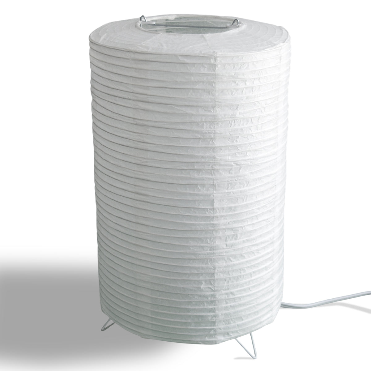Cylinder Corded Table Top Lantern Lamp Kit w/ Light Bulb, Fine Lines - PaperLanternStore.com - Paper Lanterns, Decor, Party Lights &amp; More