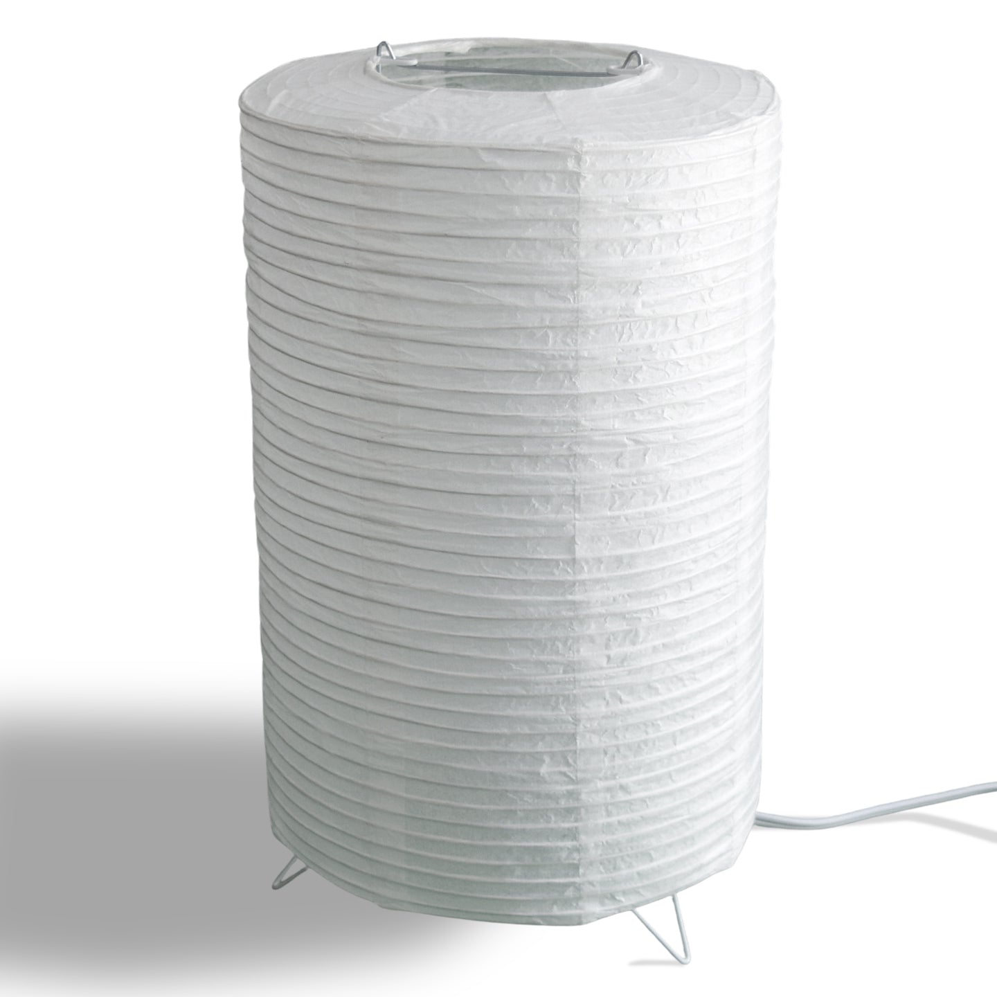 Cylinder Corded Table Top Lantern Lamp Kit w/ Light Bulb, Fine Lines - PaperLanternStore.com - Paper Lanterns, Decor, Party Lights & More