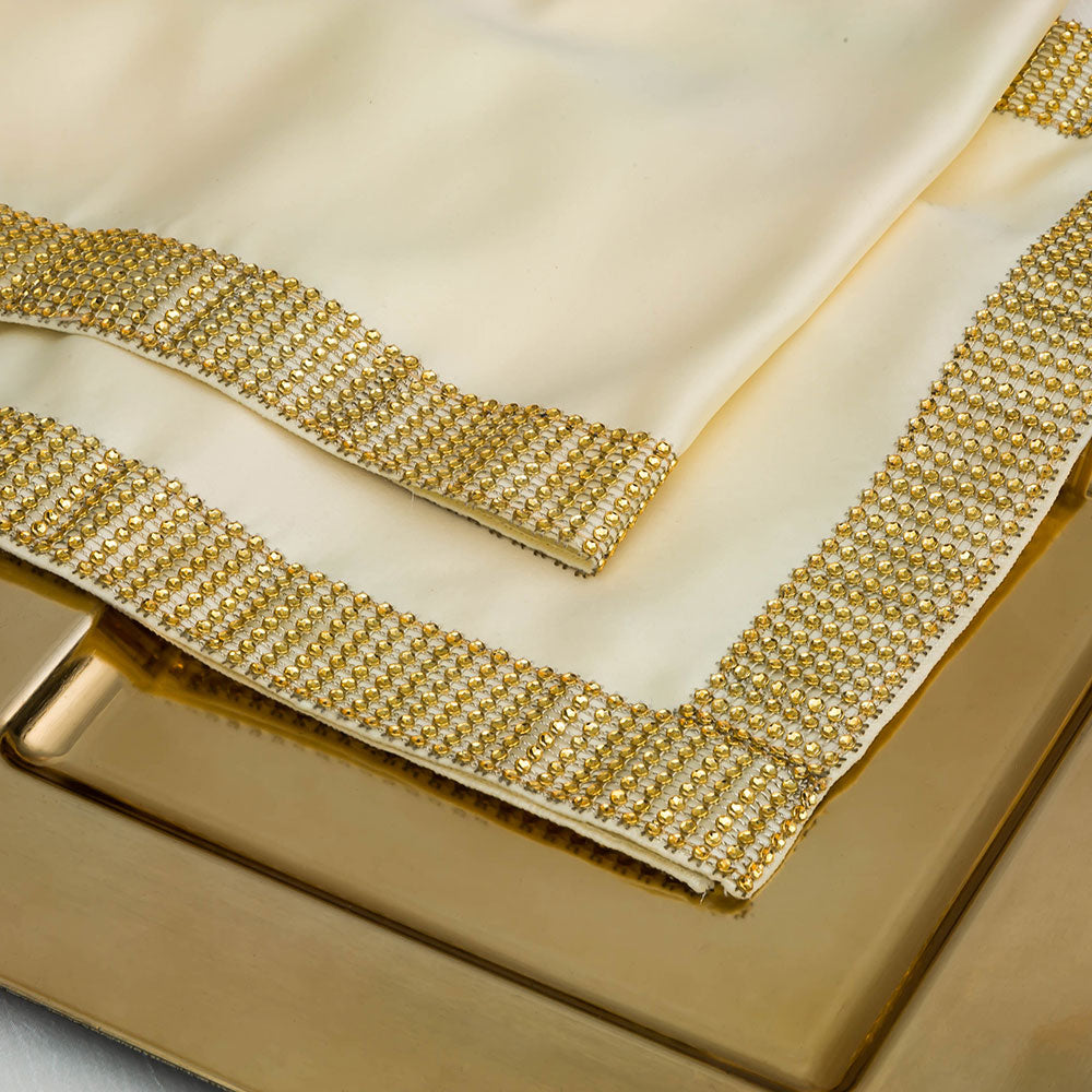 Gold Diamond Sequin Concave Mesh Table Runner (12 x 72) - PaperLanternStore.com - Paper Lanterns, Decor, Party Lights & More