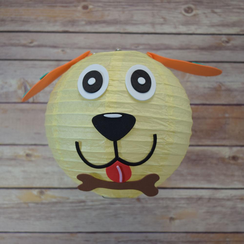 8" Paper Lantern Animal Face DIY Kit - Dog (Kid Craft Project) - PaperLanternStore.com - Paper Lanterns, Decor, Party Lights & More