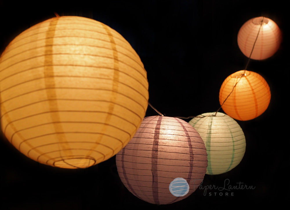 Easter / Baby Shower Pastel Lantern String Light COMBO Kit (21 FT) - PaperLanternStore.com - Paper Lanterns, Decor, Party Lights &amp; More