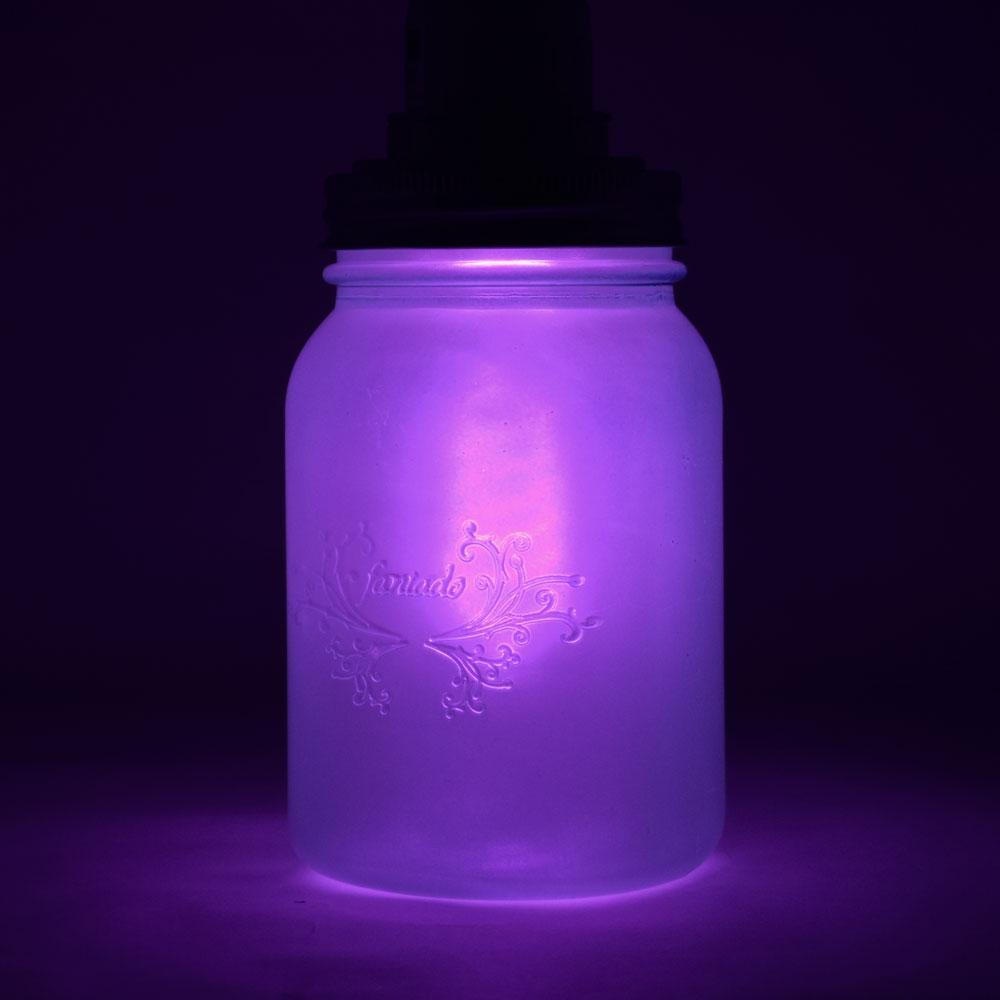 SINGLE Fantado Regular Mouth Frosted Lavender Mason Jar w/ Handle, 16oz / 1 Pint - PaperLanternStore.com - Paper Lanterns, Decor, Party Lights &amp; More