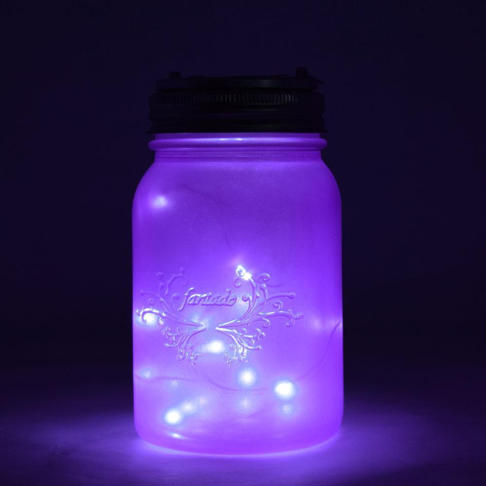 SINGLE Fantado Regular Mouth Frosted Lavender Mason Jar w/ Handle, 16oz / 1 Pint - PaperLanternStore.com - Paper Lanterns, Decor, Party Lights &amp; More