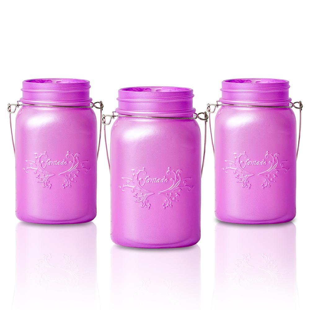 SINGLE Fantado Regular Mouth Frosted Lavender Mason Jar w/ Handle, 16oz / 1 Pint - PaperLanternStore.com - Paper Lanterns, Decor, Party Lights &amp; More