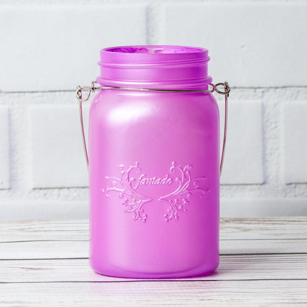 SINGLE Fantado Regular Mouth Frosted Lavender Mason Jar w/ Handle, 16oz / 1 Pint - PaperLanternStore.com - Paper Lanterns, Decor, Party Lights &amp; More