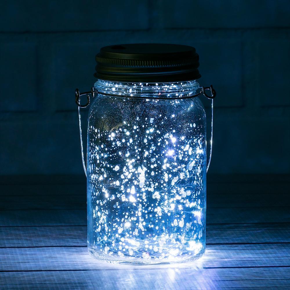 SINGLE Fantado Regular Mouth Gold Mercury Glass Mason Jar with Handle, 16oz / 1 Pint - PaperLanternStore.com - Paper Lanterns, Decor, Party Lights &amp; More