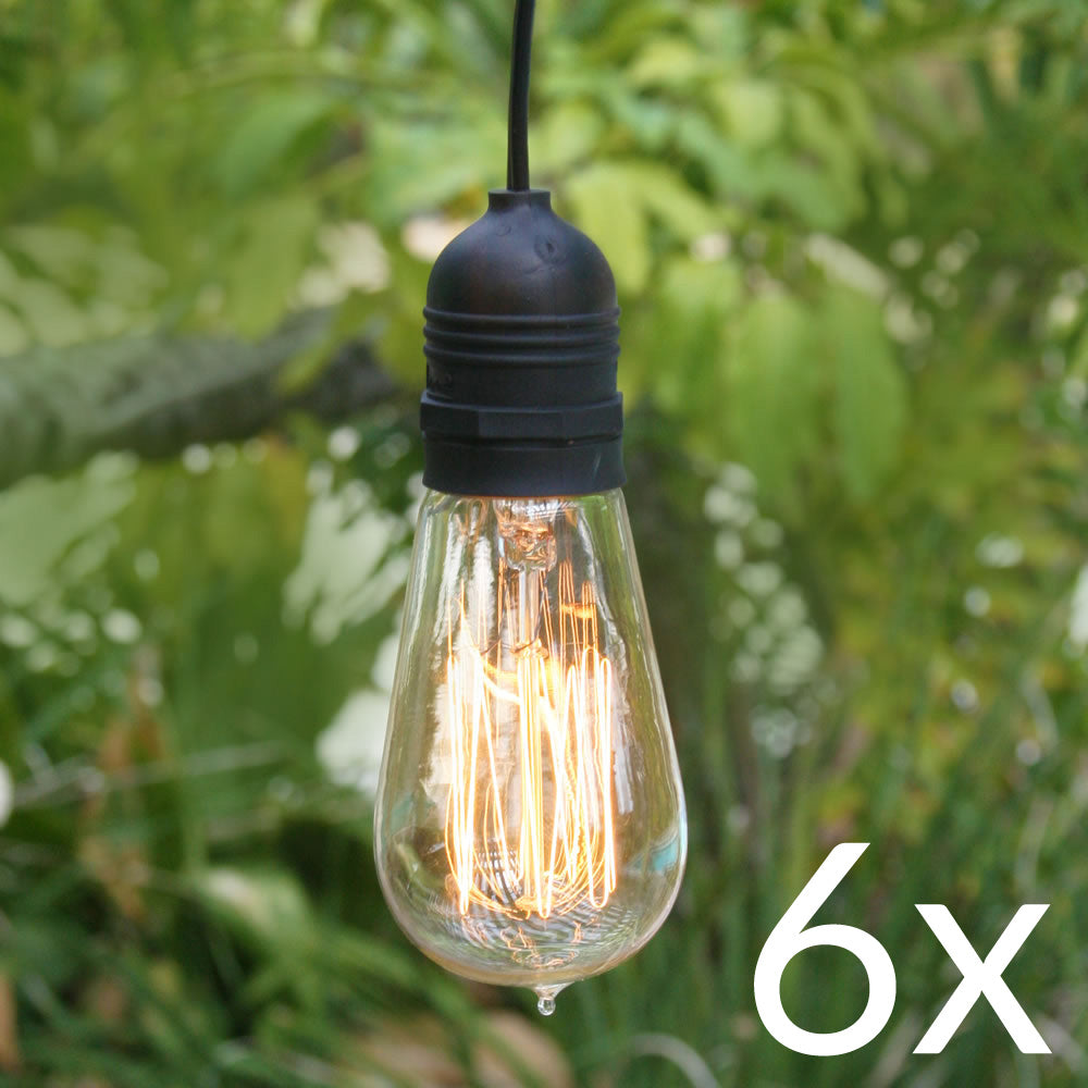 BULK PACK (6) Single Socket Pendant Light Commercial Grade Outdoor Cord Kits (11FT, Black) - PaperLanternStore.com - Paper Lanterns, Decor, Party Lights &amp; More