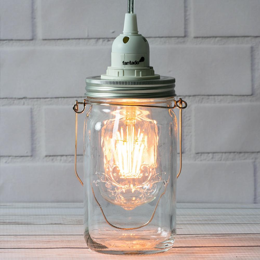 BLOWOUT (3-Pack) Fantado Wide Mouth Clear Mason Jar w/ Handle, 32oz