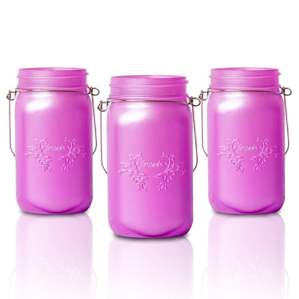 SINGLE Fantado Wide Mouth Frosted Lavender Mason Jar w/ Handle, 32oz - PaperLanternStore.com - Paper Lanterns, Decor, Party Lights &amp; More