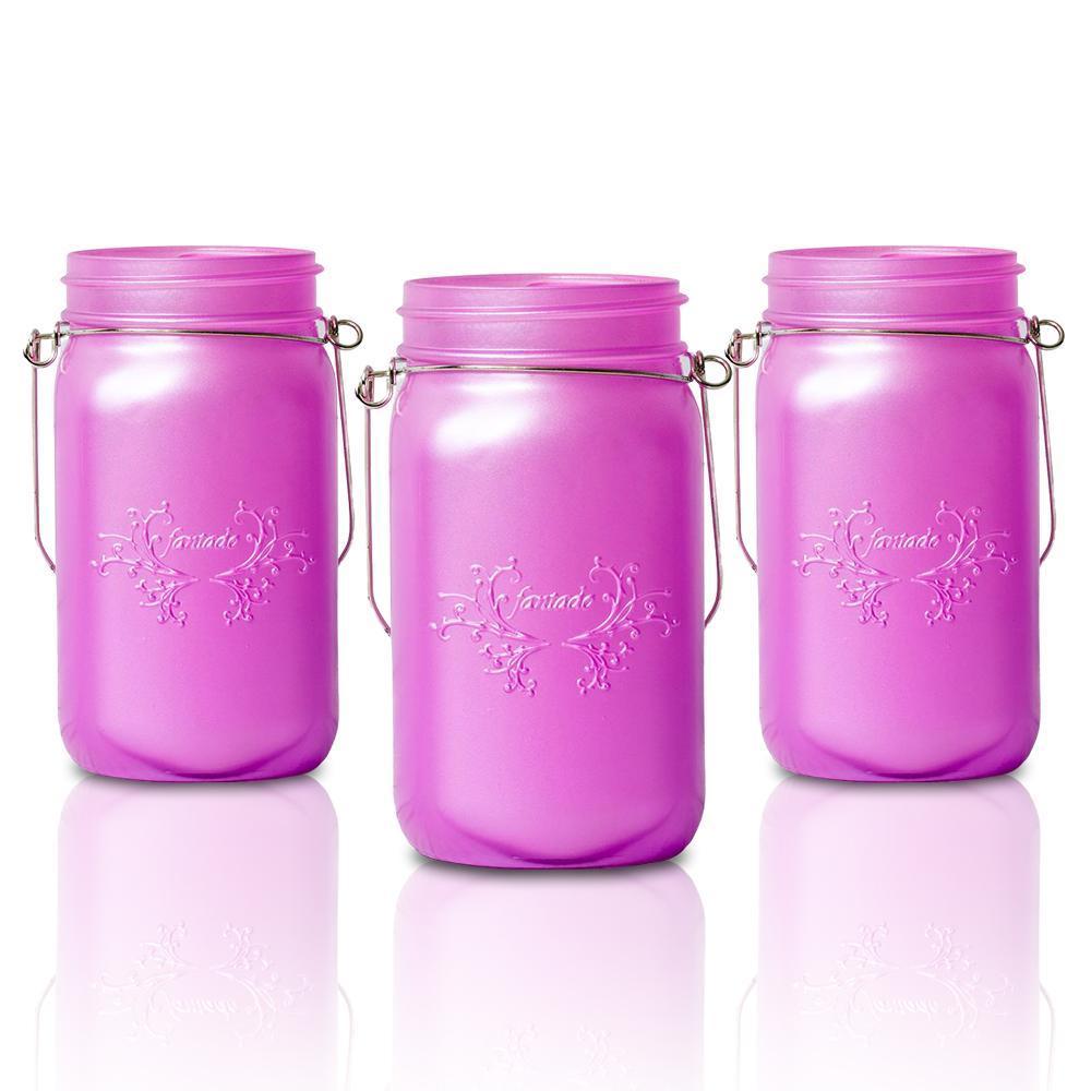 BLOWOUT (6-Pack) Fantado Wide Mouth Frosted Lavender Mason Jar w/ Handle, 32oz - PaperLanternStore.com - Paper Lanterns, Decor, Party Lights & More