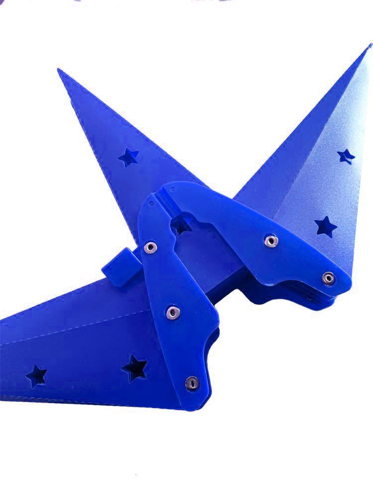 3-PACK + CORD | 18&quot; Dark Blue Moravian Plastic Star Lantern Lamp, Hanging Decoration - PaperLanternStore.com - Paper Lanterns, Decor, Party Lights &amp; More