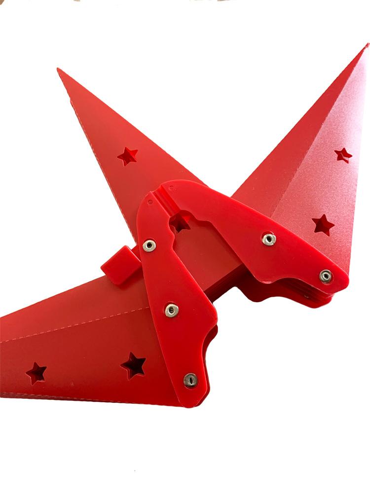 3-PACK + CORD | 30&quot; Red Moravian Plastic Star Lantern Lamp, Hanging Decoration - PaperLanternStore.com - Paper Lanterns, Decor, Party Lights &amp; More