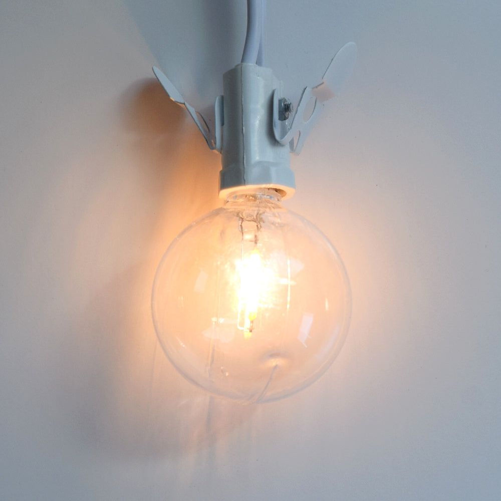 Fine Line Premium Paper Lantern Pendant Light Cord Kit with G50 Warm White LED Bulb