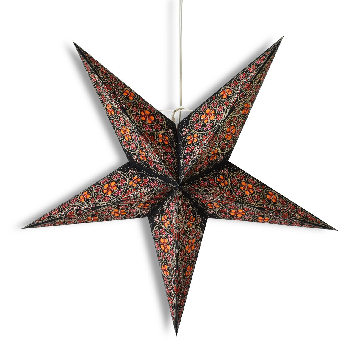 24" Red Garden Paper Star Lantern, Hanging Wedding & Party Decoration - PaperLanternStore.com - Paper Lanterns, Decor, Party Lights & More