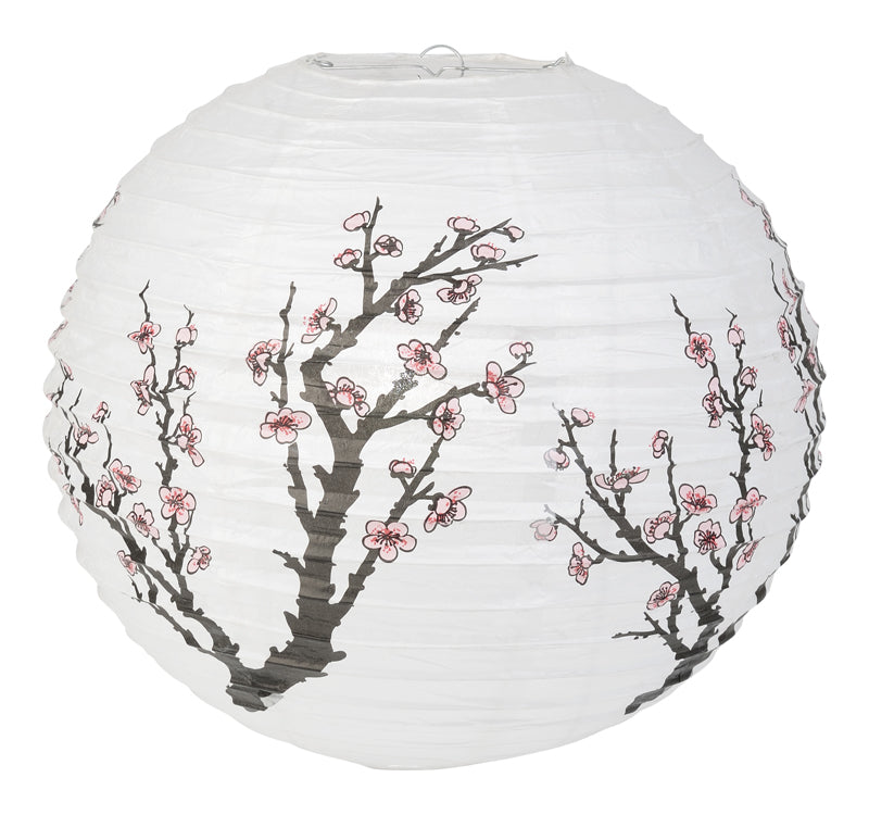 16&quot; Cherry Blossom / Sakura Paper Lantern - PaperLanternStore.com - Paper Lanterns, Decor, Party Lights &amp; More