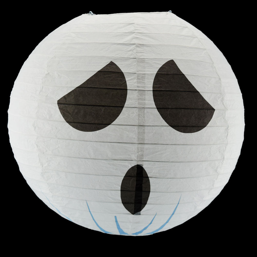 14" Spooky Shyguy Two-face Ghost Halloween Paper Lantern, Design by Esper - PaperLanternStore.com - Paper Lanterns, Decor, Party Lights & More