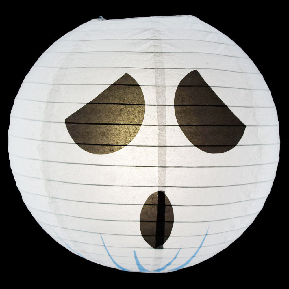 14&quot; Spooky Shyguy Two-face Ghost Halloween Paper Lantern, Design by Esper - PaperLanternStore.com - Paper Lanterns, Decor, Party Lights &amp; More