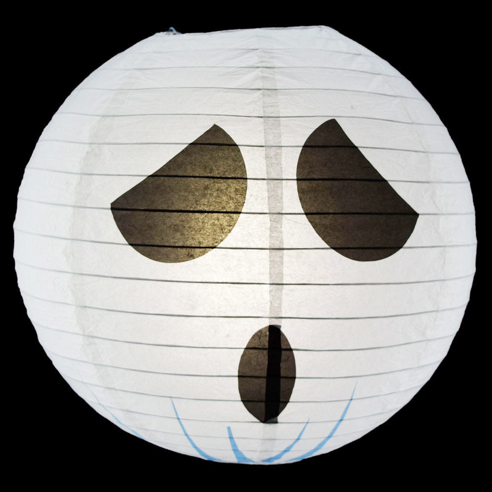 14" Spooky Shyguy Two-face Ghost Halloween Paper Lantern, Design by Esper - PaperLanternStore.com - Paper Lanterns, Decor, Party Lights & More