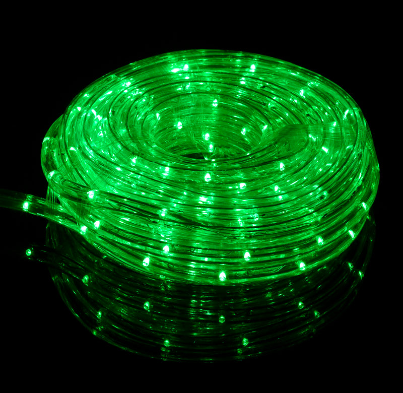 Green Outdoor LED Fairy String Rope Light, 33 FT, Clear Tube, AC Plug-In - PaperLanternStore.com - Paper Lanterns, Decor, Party Lights & More